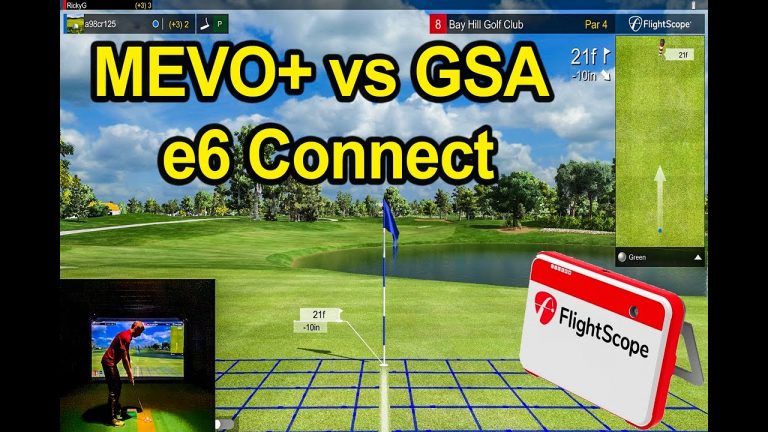 Bay Hill on e6 Connect LIVE Flightscope Mevo Plus vs GSA Simulator Golf