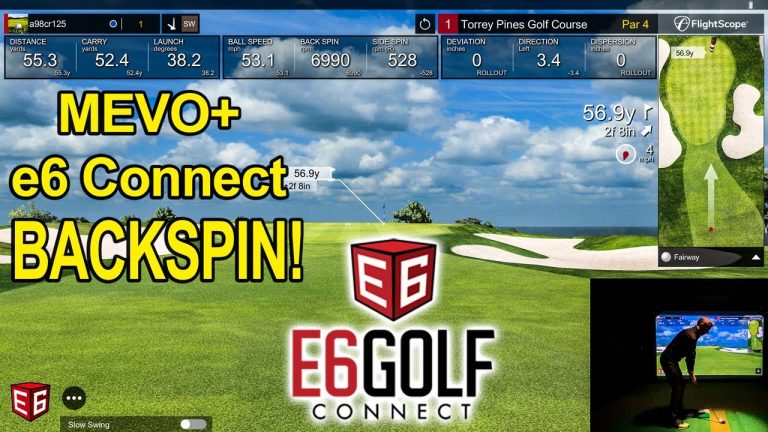 e6 Connect Backspin & Green Settings with Flightscope Mevo Plus