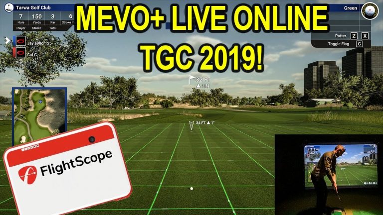 Playing TGC 2019 on the Flightscope Mevo+ Simulator – LIVE Online Match