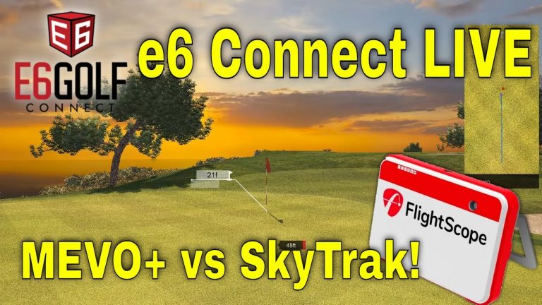 e6 Connect – Flightscope Mevo+ vs Skytrak Golf Simulator – LIVE at Torrey Pines Golf Course