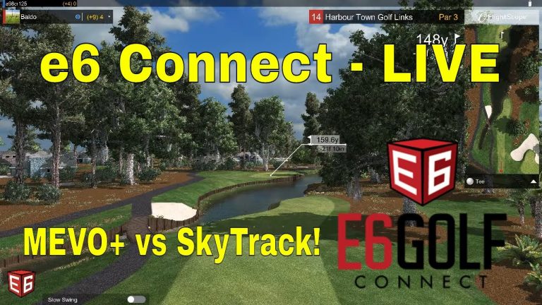 e6 Connect LIVE Online Play – Flightscope Mevo+ vs SkyTrak