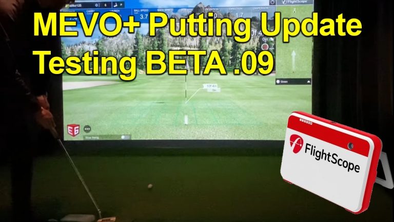 Flightscope Mevo+ Putting on e6 Golf with BETA Firmware .09