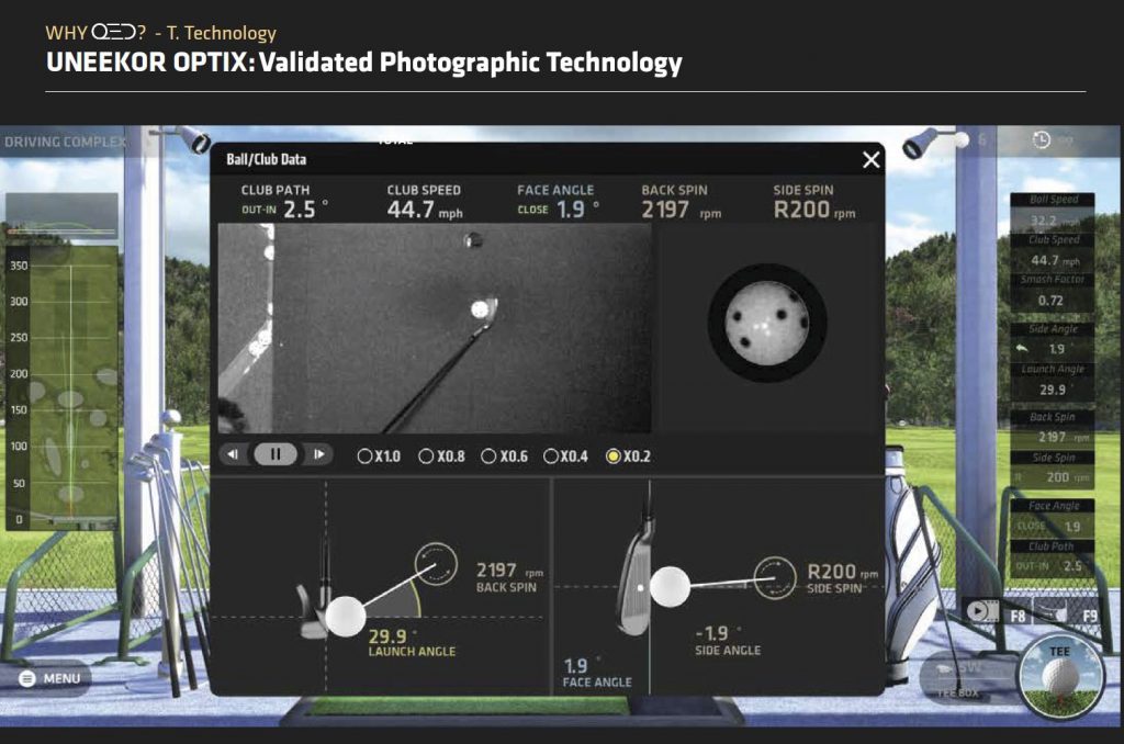 uneekor golf simulator optix photographc technology for uneekor qed and uneekor eye xo