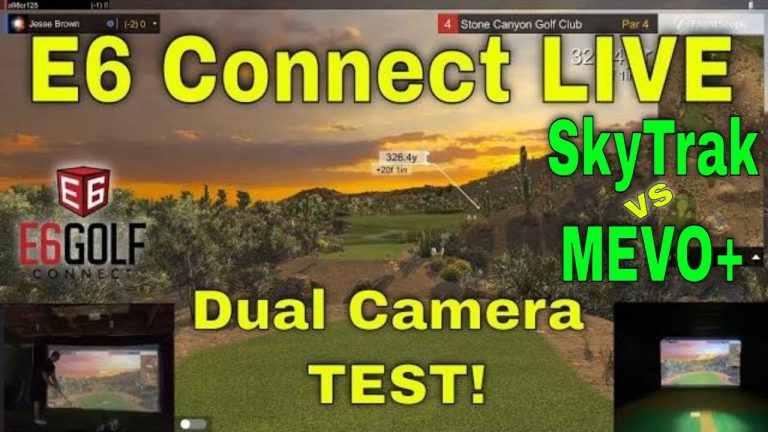 E6 Connect Golf Simulator LIVE – MEVO+ vs SKYTRAK – Dual Camera TEST