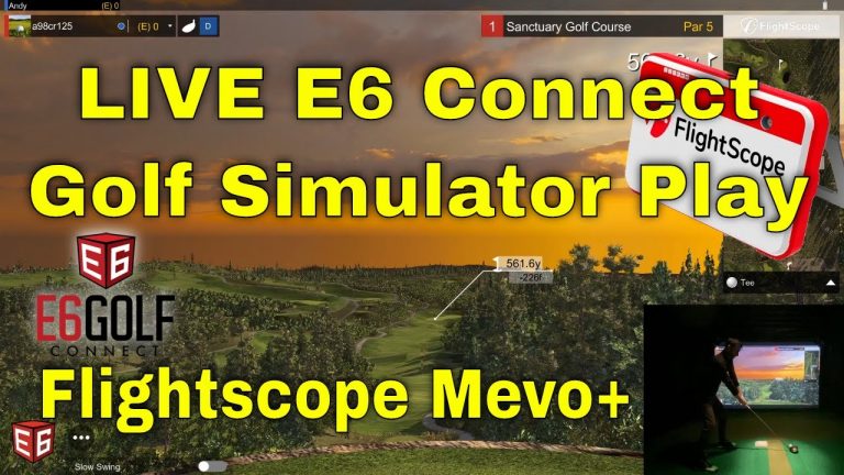 E6 Connect Golf Simulator – Playing Sanctuary Golf Course with Flightscope Mevo+