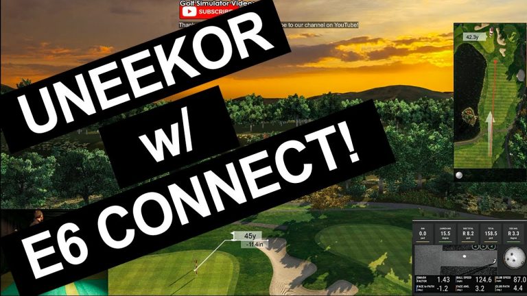 E6 Connect with UNEEKOR QED Golf Simualtor Playing Grand Country Club