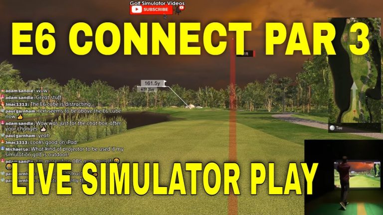 Golf Simulator LIVE Game Play – Par 3 Course on E6 Connect – Flightscope Mevo+