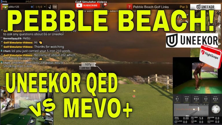 Playing Pebble Beach Live on E6 Connect with Uneekor QED Golf Simulator