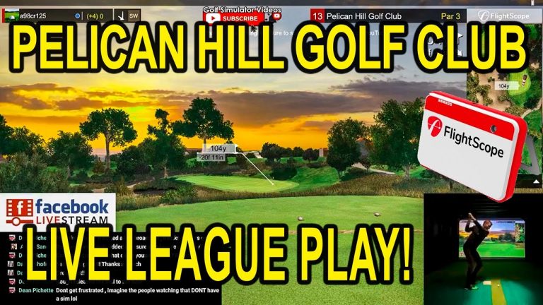 Pelican Hill Golf Club – Golf Simulator LIVE Play – Flightscope Mevo+ Launch Monitor