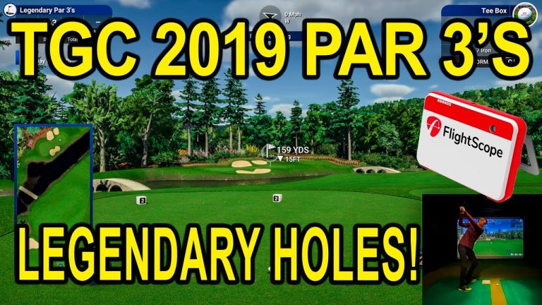 TGC 2019 Par 3 Course – Golf Simulator Review – Flightscope Mevo+ Launch Monitor