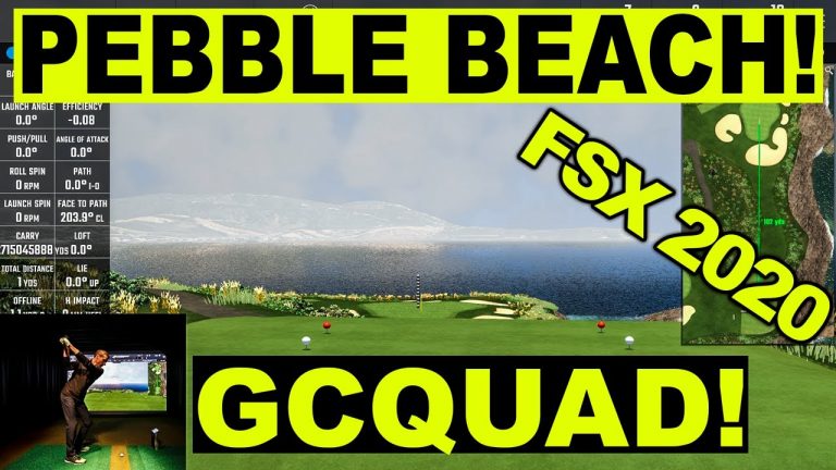 Playing Pebble Beach on FSX 2020 with the Foresight Sports GCQuad