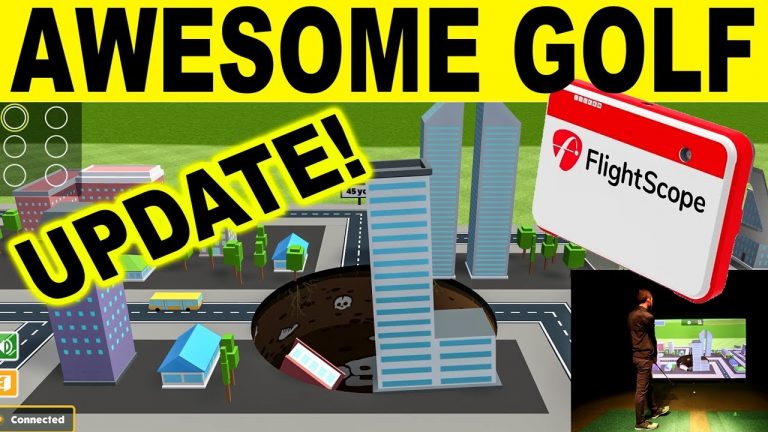 AWESOME GOLF SIMULATOR – Flightscope MEVO+ PC UPDATE & Hole io Style Game Review