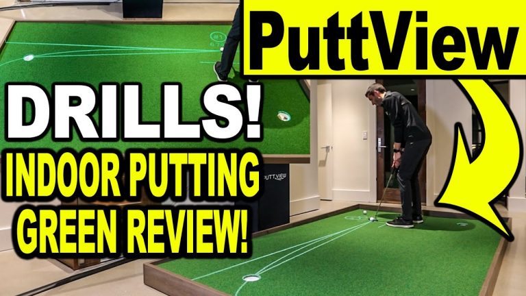 INDOOR PUTTING GREEN REVIEW – PuttView P7 Plus (Putting Drills & Virtual Green)