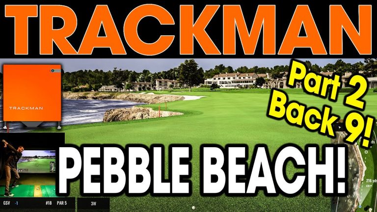 Trackman Golf Simulator – Playing Pebble Beach Golf Course – Pt. 2 (Virtual Golf 2)