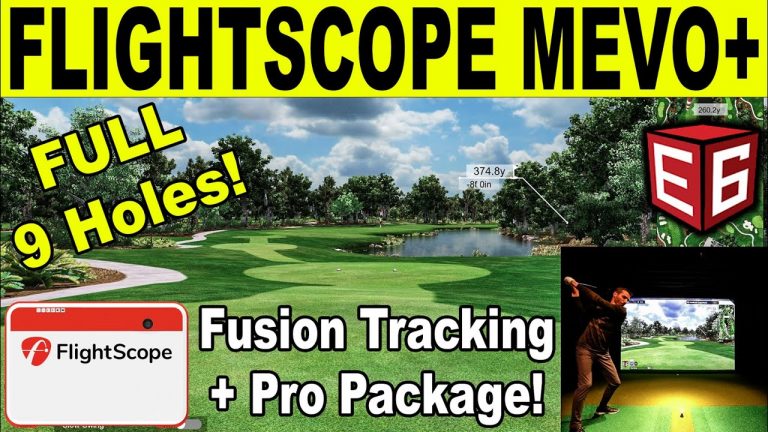 Flightscope Mevo Plus – 9 Holes – Fusion Tracking & Pro Package (E6 Connect Golf Simulator Software)