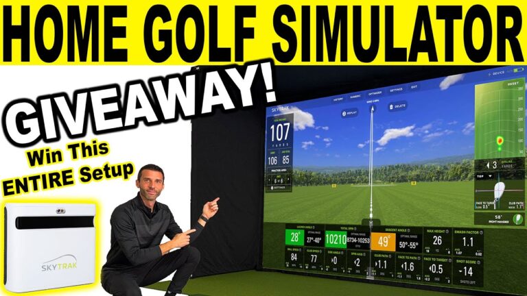 HOME GOLF SIMULATOR GIVEAWAY! SkyTrak Plus DIY Golf Simulator Review