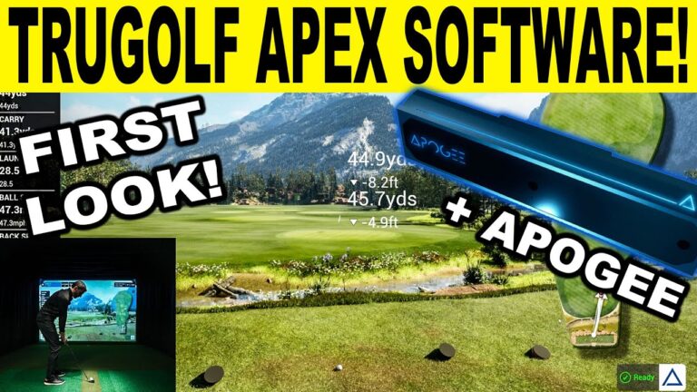 TRUGOLF APEX GOLF SIMULATOR SOFTWARE! First Look using APGOEE Golf Launch Monitor!