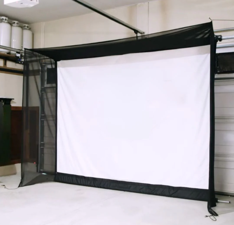 Garage Golf Simulator Retractable Screen