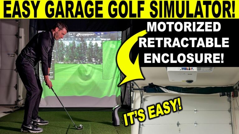 Best Garage Golf Simulator Ever? GTrak Retractable Golf Screen Review
