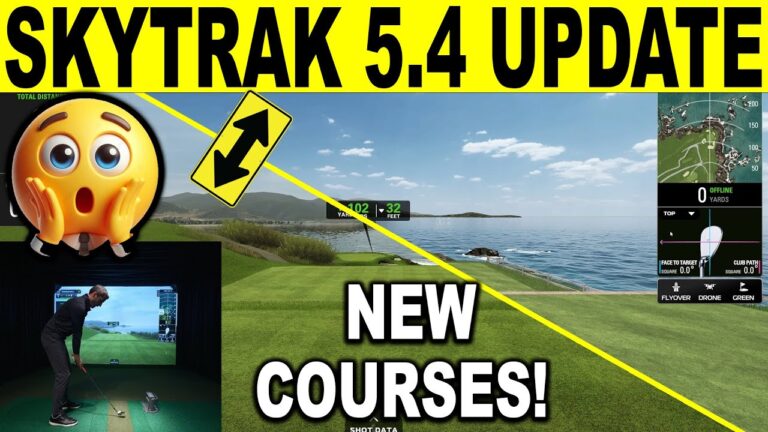 SkyTrak Golf Simulator UPDATE 5.4! Foresight Sports & Trackman Courses!