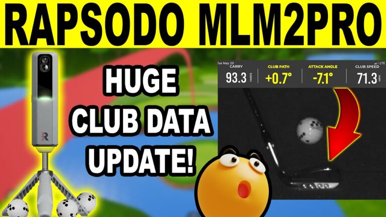 RAPSODO MLM2PRO CLUB DATA UPDATE! This is HUGE NEWS! (Club Path & AOA)