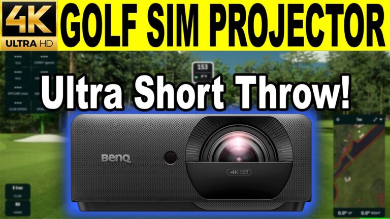 NEW Golf Simulator Projector! BenQ LK830ST Review (4K & .5 Throw Ratio)