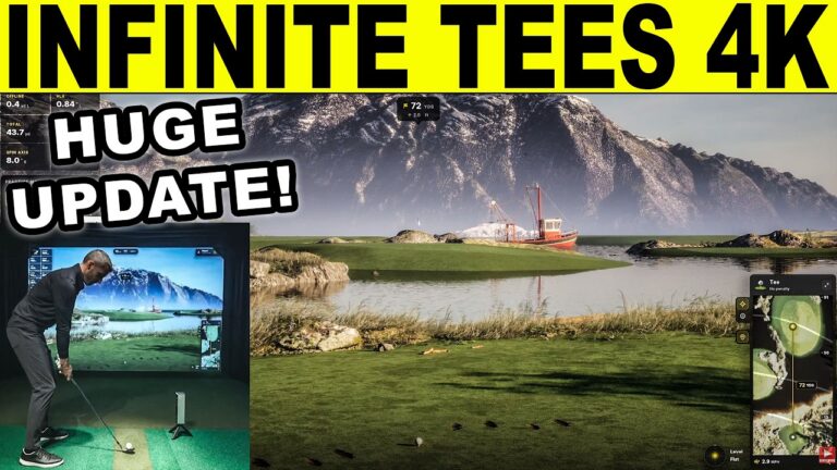Infinite Tees 4K Golf Simulator Update: New Physics, Dual Screen Mode and Drone Flyovers