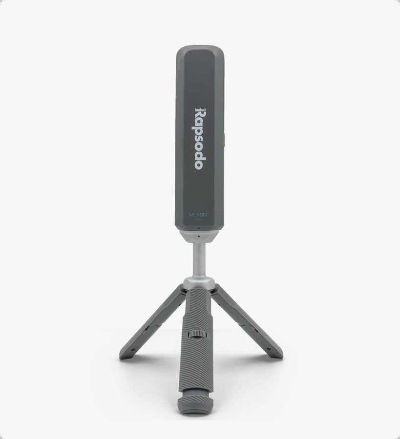 Back of the Rapsodo MLM2XPRO on its tripod