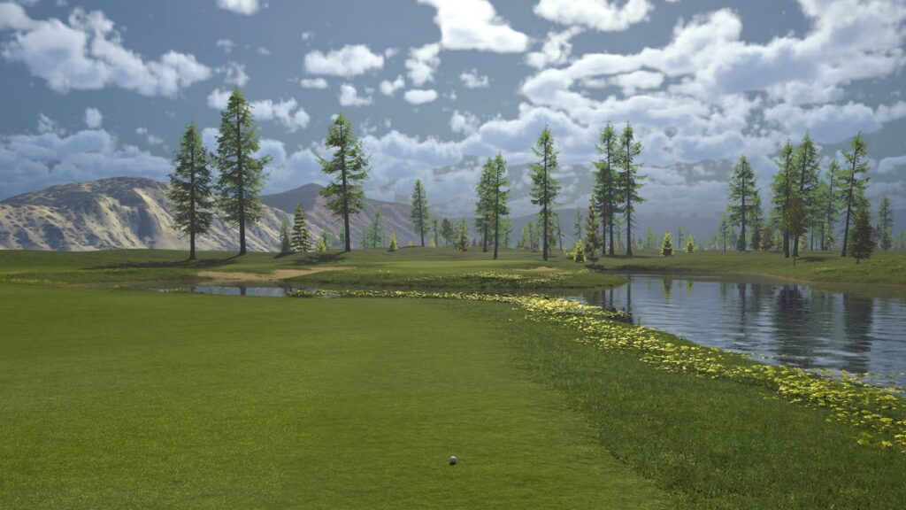 A golf course in TruGolf E6 Golf 2026
